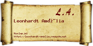 Leonhardt Amália névjegykártya